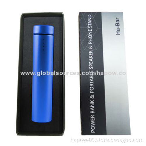 Power Bank with 2014 New Mini Speaker for Headphones with External Battery, 3W Rated Power